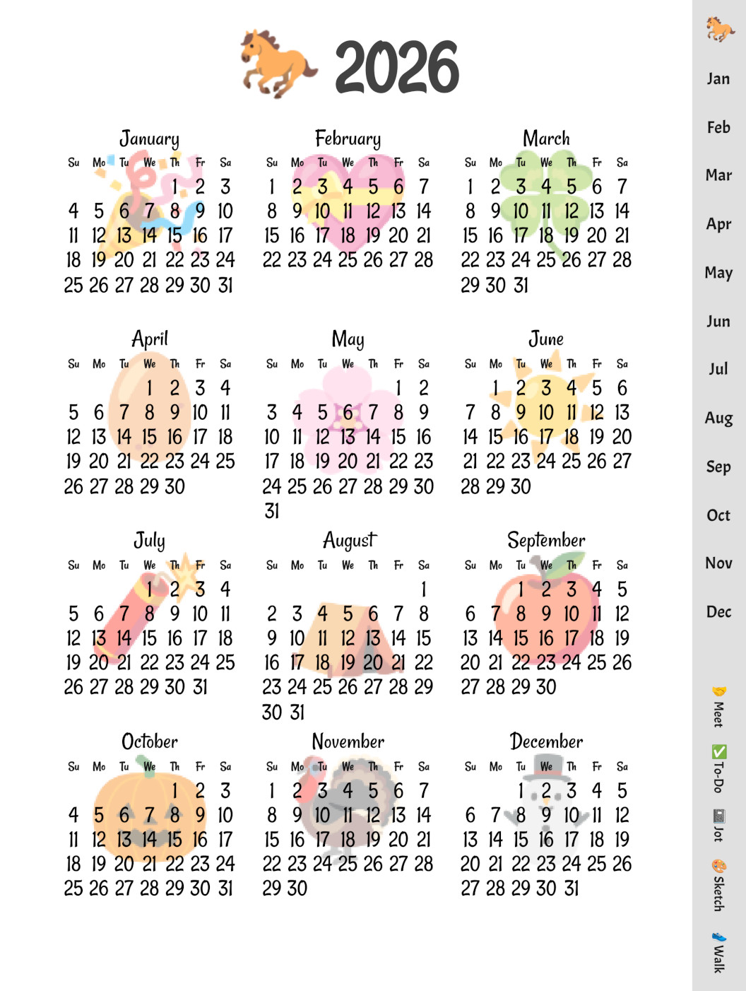 Remarkably Organized Planner - Year View